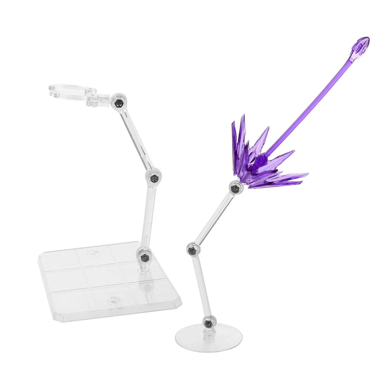 Action Figure Stand - 2 buah dudukan figur aksi transparan