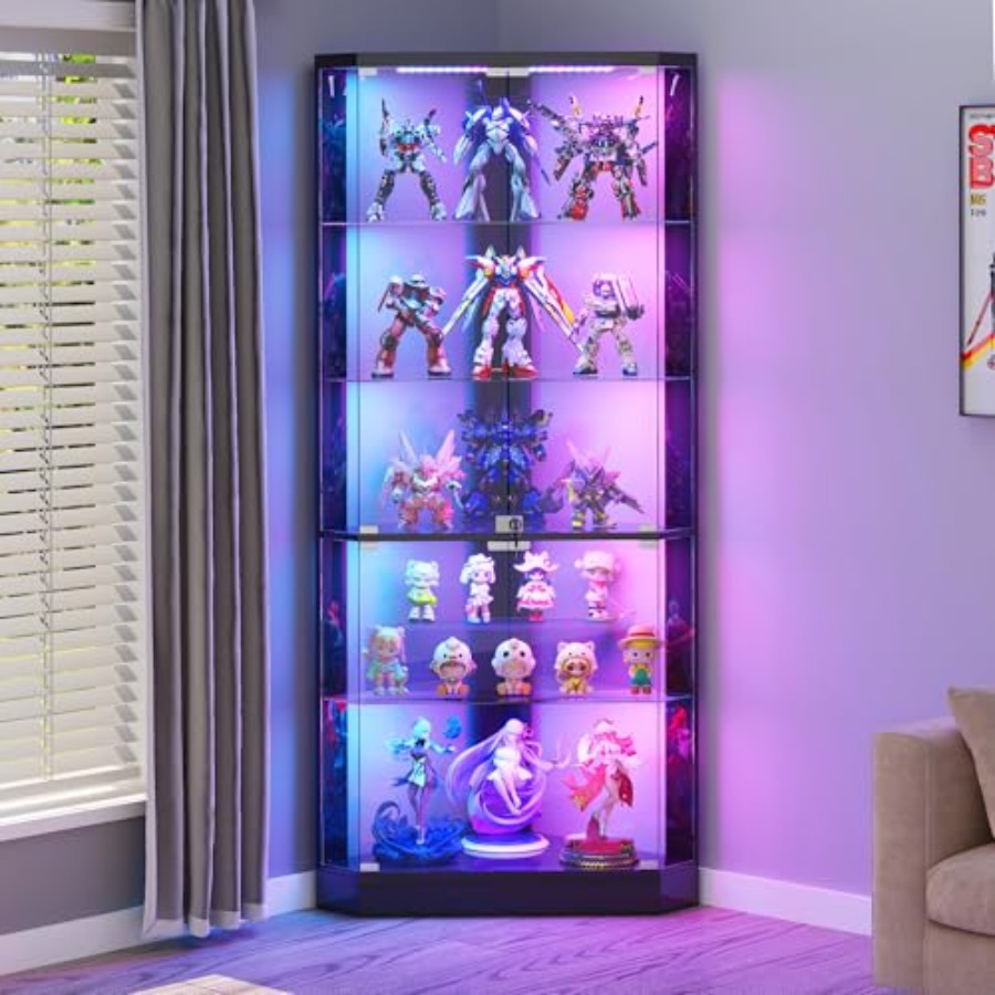 Lemari Pajangan Sudut dengan L - Display Case Acrylic ulasan dan harga