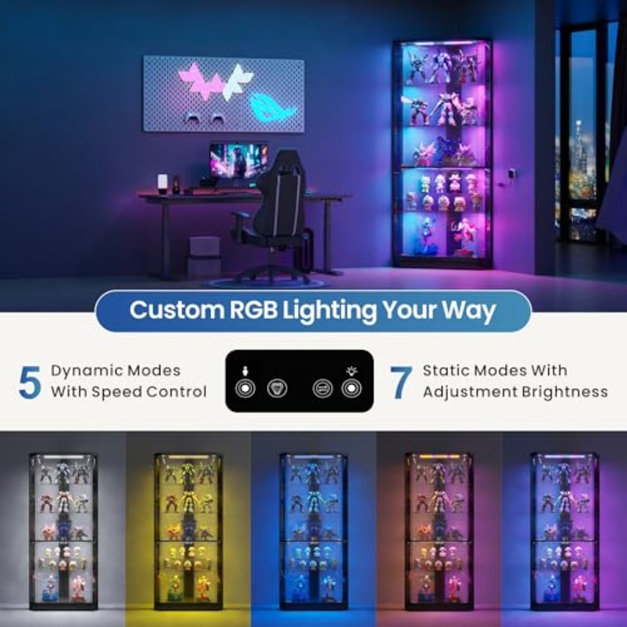 Lemari Pajangan Sudut dengan L - Display Case Acrylic ulasan dan harga