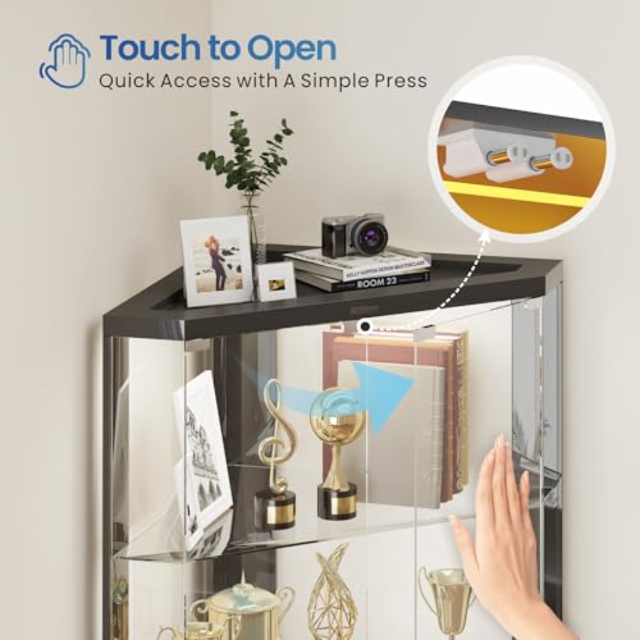 Lemari Pajangan Sudut dengan L - Display Case Acrylic ulasan dan harga